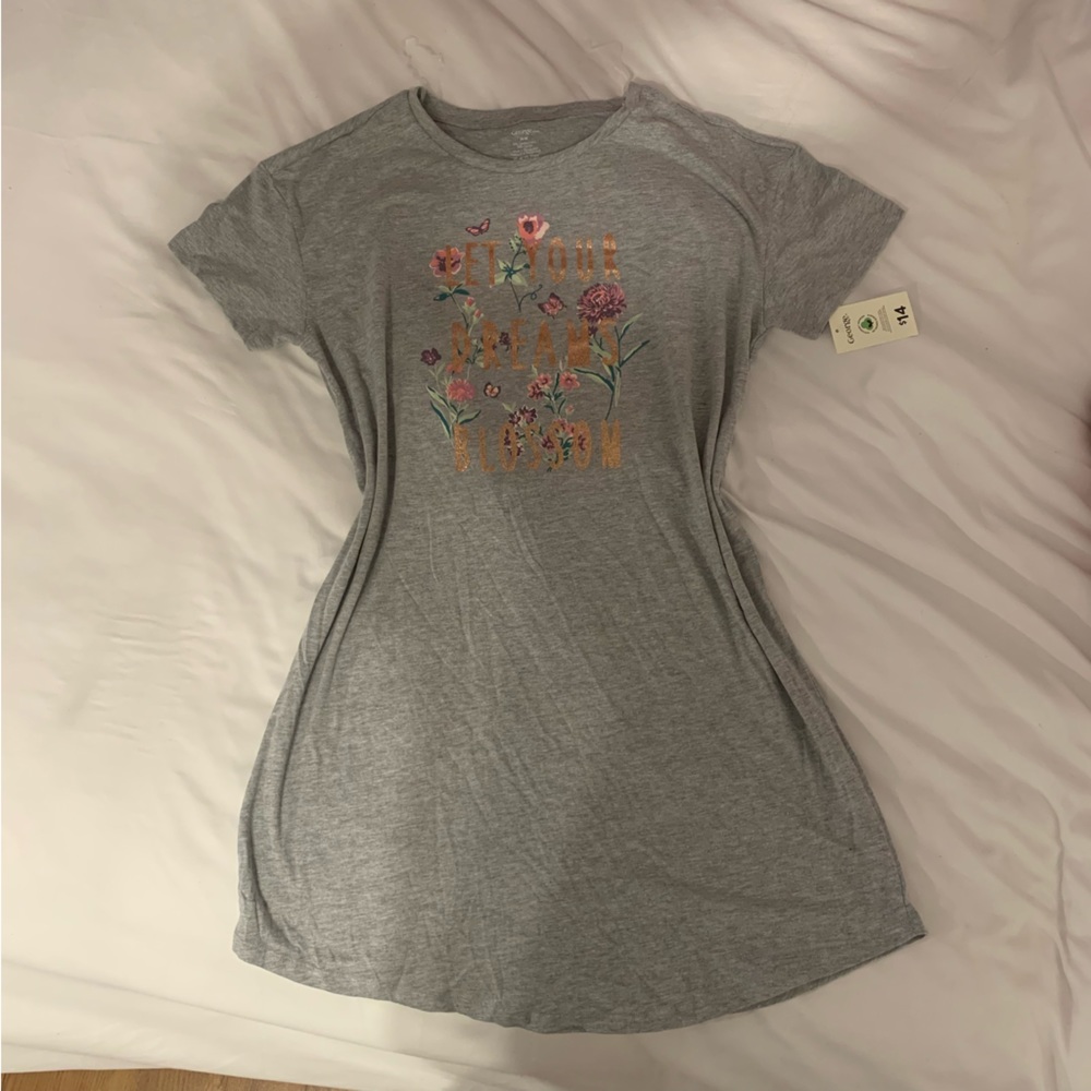 Cute floral feminine tshirt dress pyjama loungewear